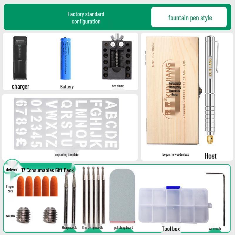 Compact Laser Engraver: Nameplate & Metal Engraving Pen for Jade, Olive Pit, and More