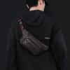 Crossbody Bag Men's Multi-Layer PU Shoulder Bag Business Chest Bag Commuter Waist Bag
