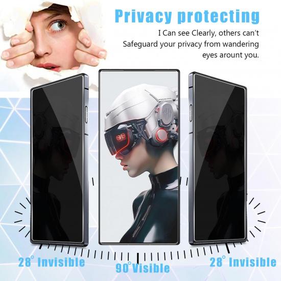 for Nubia Red Magic 9 Pro/Magic 9 Pro+ Privacy Screen Protector and Camera Lens Protector, Anti-Spy Flexible Privacy Screen Protector 9H Hardness