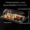 Youde Stainless Steel Food Tray with Transparent Double Flip Cover