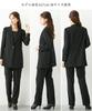 Nissen Black Formal Hokuriku Jacquard Docking Long Stretch Jacket and Pants Suit for All Plus Sizes Size 5L Women's Mourning/Formal Wear, Washable,