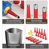 23Pcs Complete Glues Applicator Set with 15 Varied Nozzles and 8 Mounting Bases for Bonding Tasks in Homes and Workshop