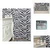 Modern Geometric Polyester Bathroom Set With Shower Curtain And Nonslip Mat For Home Use