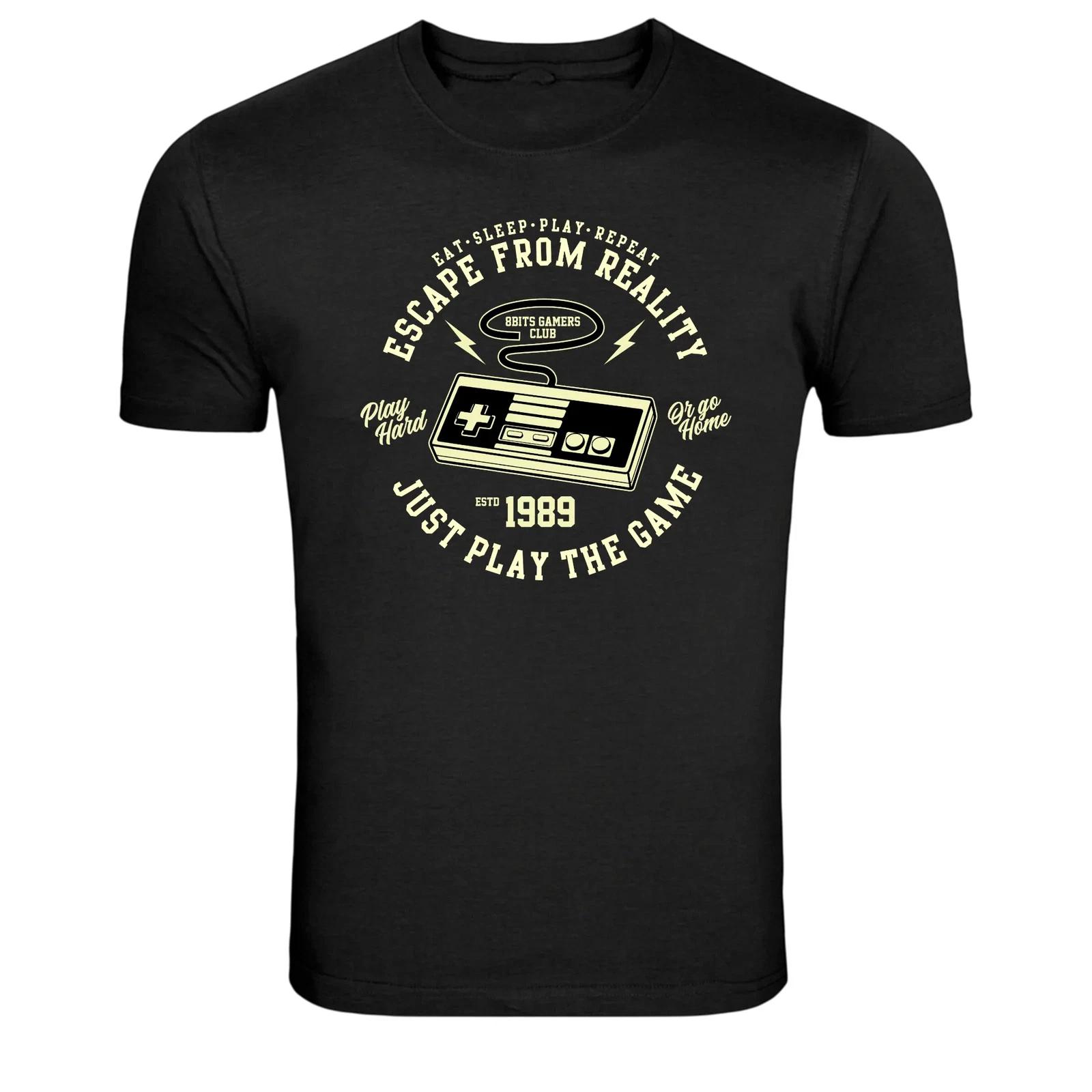 Retro Gamer Controller Escape From Reality Gaming T-Shirt S