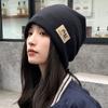 Coldproof Plush Beanies Hats Thickened Letter Pullover Hats Fashion Fleece Knit Beanies  Autumn