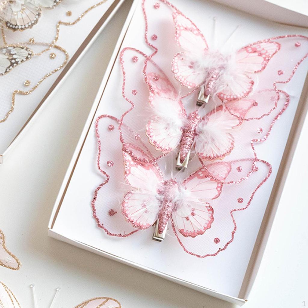 Butterfly Christmas Tree Decoration, Hanging for Living Room with Clip, Ornament