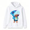 Kids Boys Girls Cartoon Shark Hoodie Cute Animal Cosplay Pullover Casual Lightweight Long Sleeve Sweatshirt for Toddlers