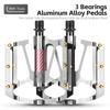 WEST BIKING 3 Bearing Bicycle Pedals Electroplated Aluminum MTB Road Bike Carbon Fiber Tube Anti-slip Pedals Bicycle Accessories