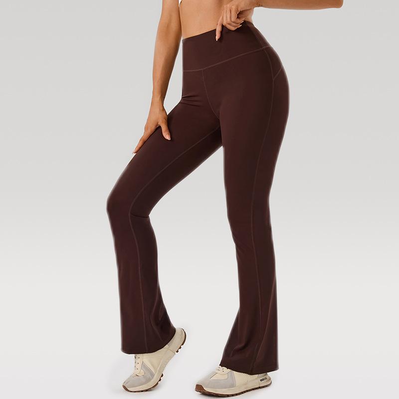 Women's High Waist Slimming Flare Yoga Pants - Butt Lifting Cropped Fitness & Running Trousers