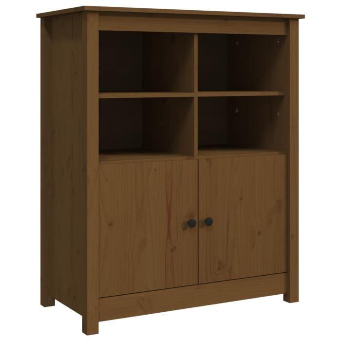 821515 vidaXL Buffet Honey Brown 83x41.5x100 Cm Solid Pine Wood