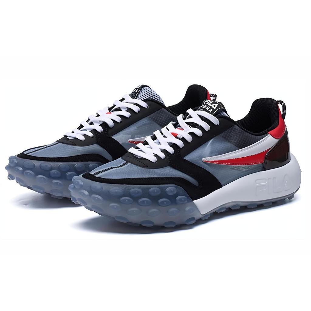 FILA Gara Fabric Top Layer Cowhide TPU Cow Split Suede Leather Sports Casual Low-Top Dad Shoes Men sneaker Dawn-Gray F12M124140FGB