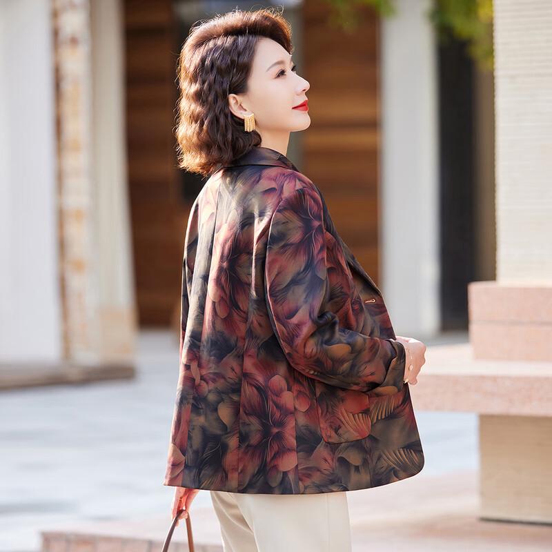Women's Retro Floral Print Casual Blazer