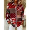Christmas Women's Shirt Graphic Plaid Snowflake Elegant Vintage Tropical Long Sleeve Shirt Collar Regular Tops Daily Holiday