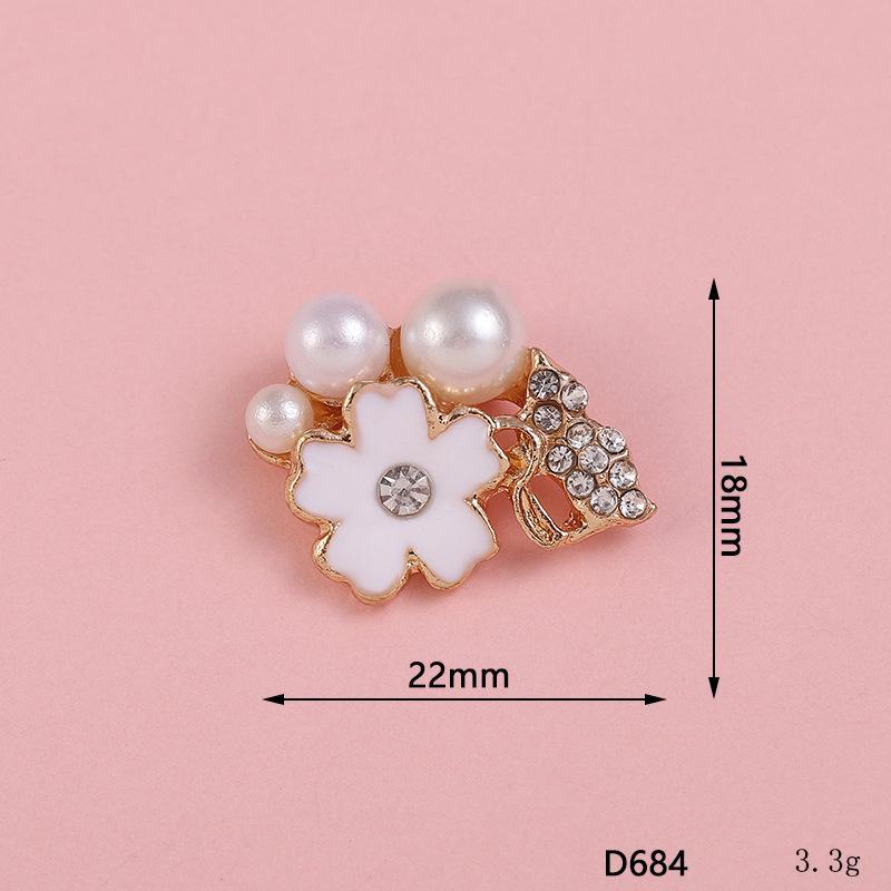 Creative Pearl Flower Diamond DIY Mobile Case Jewelry Accessories