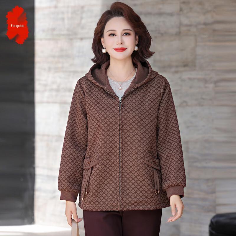 Женская клетчатая куртка большого размера с капюшоном 6XL