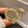Delicate Goat Sheep Brooch Shiny Rhinestone Inlaid Unisex Fashion Pin Perfect Jewelry Gift For Women Girls Birthday Party