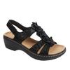 Women Summer Sandals Flower Wedge Platform Orthopedic Shoes Retro Rome Casual Comfortable Peep Toe Plus Size