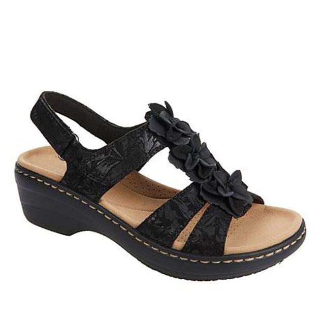 Women Summer Sandals Flower Wedge Platform Orthopedic Shoes Retro Rome Casual Comfortable Peep Toe Plus Size