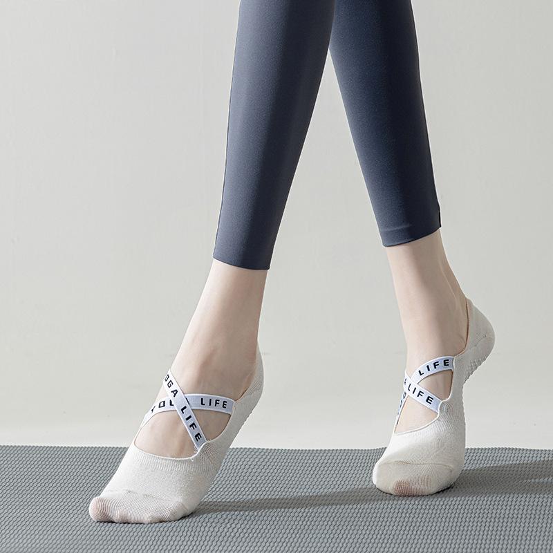Yoga Socks, Anti-slip Women's Boat Socks, Summer Cotton-containing Antibacterial and Deodorizing Dance Fitness Socks, Pilates Sports Socks