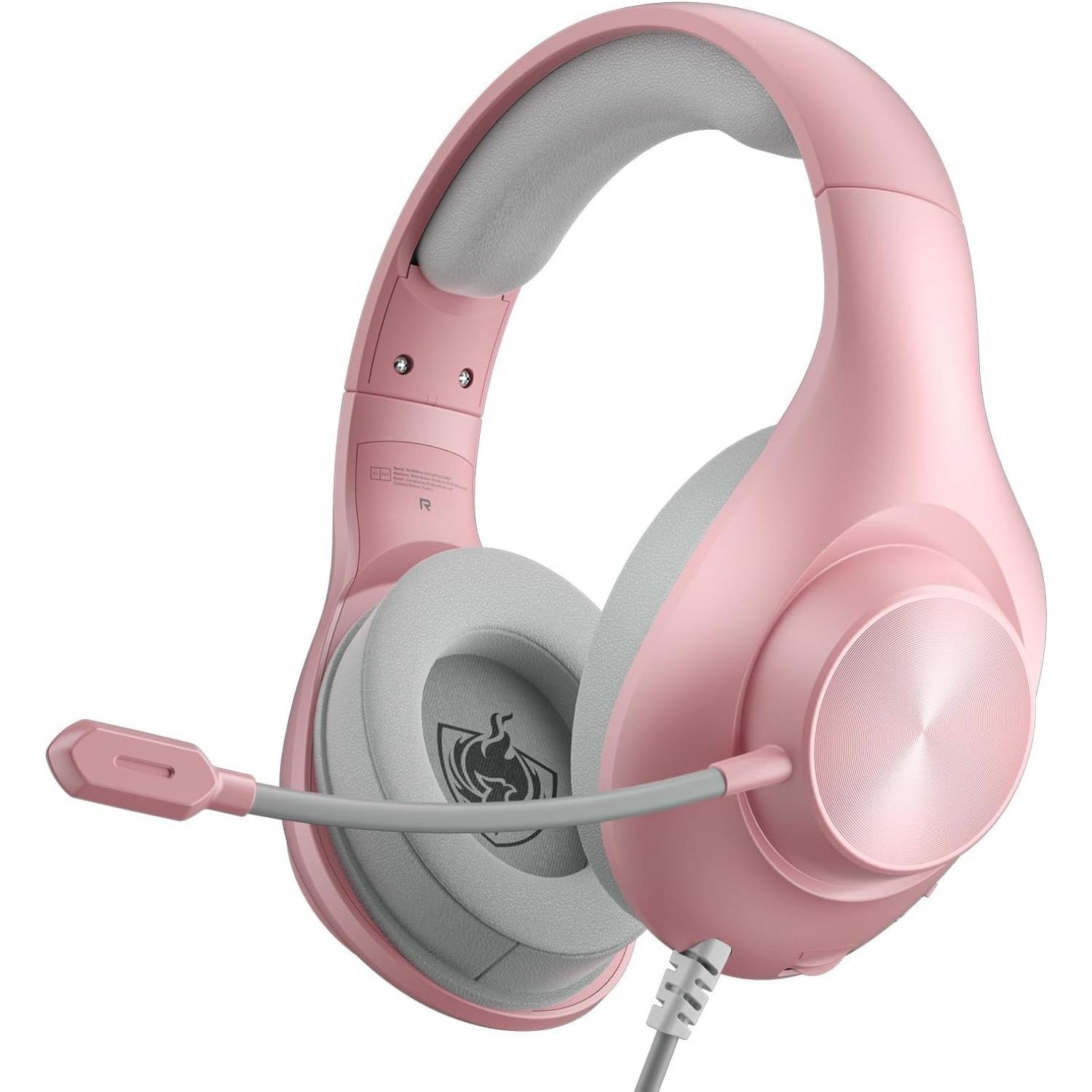 

Ігрові навушники PS5, Дротові навушники з об ємним звуком 7.1, Внутрішньоканальні ігрові навушники H-7, Шумопоглинання, Гнучкий мікрофон, Навушники з ефектом пам яті Package:20.7*18.7*9.1cm рожевий