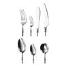 304 Stainless Steel Western Cutlery Set – Knife, Fork, Spoon, Handle with Round Bead Spoon Head.
