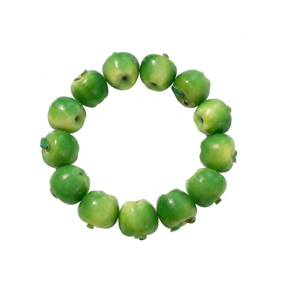 3D Fruit Resin Fruit Bracelet Elastic Rope Cartoon Bracelet Y2K Fruit Beaded Bracelet  Summer