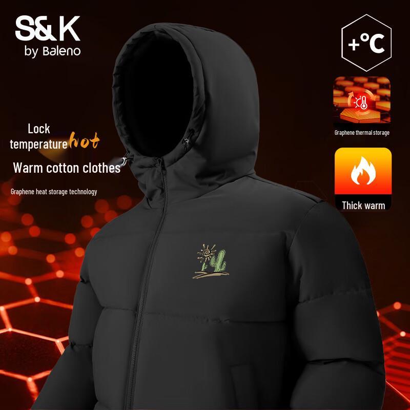 

Baleno S&K Men s Hooded Winter Cotton Jacket M