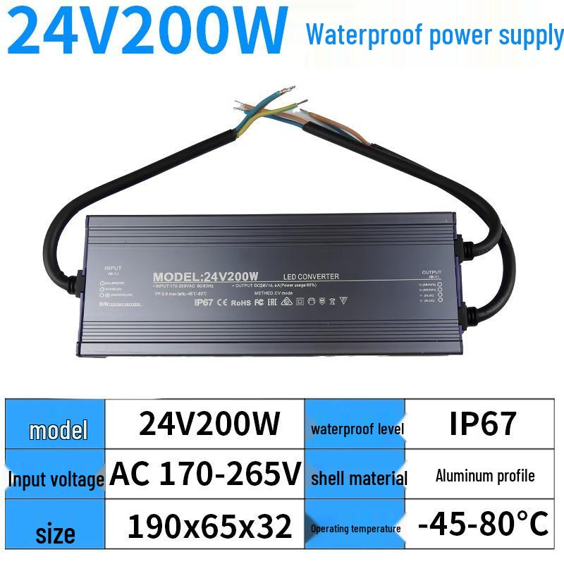 220V to 12V/24V IP67 Waterproof 400W LED Submersible Power Supply Transformer