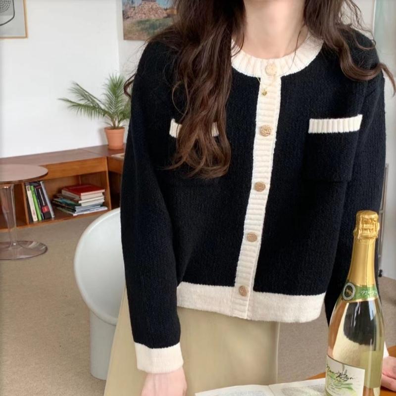 Autumn New Vintage O Neck Knitted Sweater Cardigans Women Elegant Casual Solid Loose Outer Knitted Cardigan Coat Women Fashion Winter Sweaters 25535