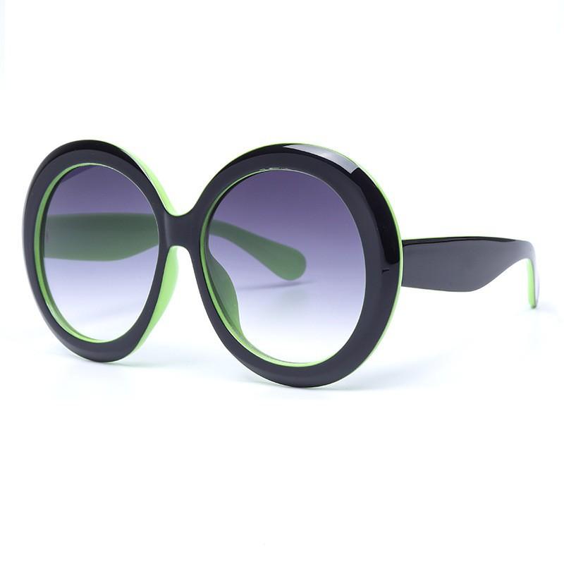 New trendy sunglasses, European and American fashion round large-frame sunglasses, street shooting personalized trendy sunglasses