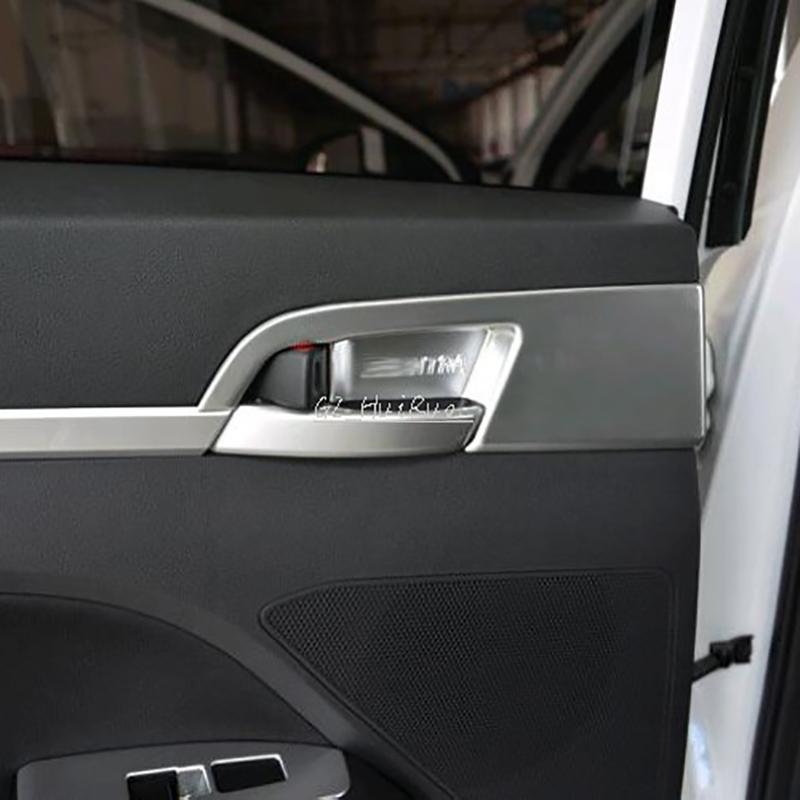 Door Handle Frame Cover Trim for Hyundai Elantra Avante 2016 2017 Interior Inner Door Handle Bowl Trim Sticker 4PCS