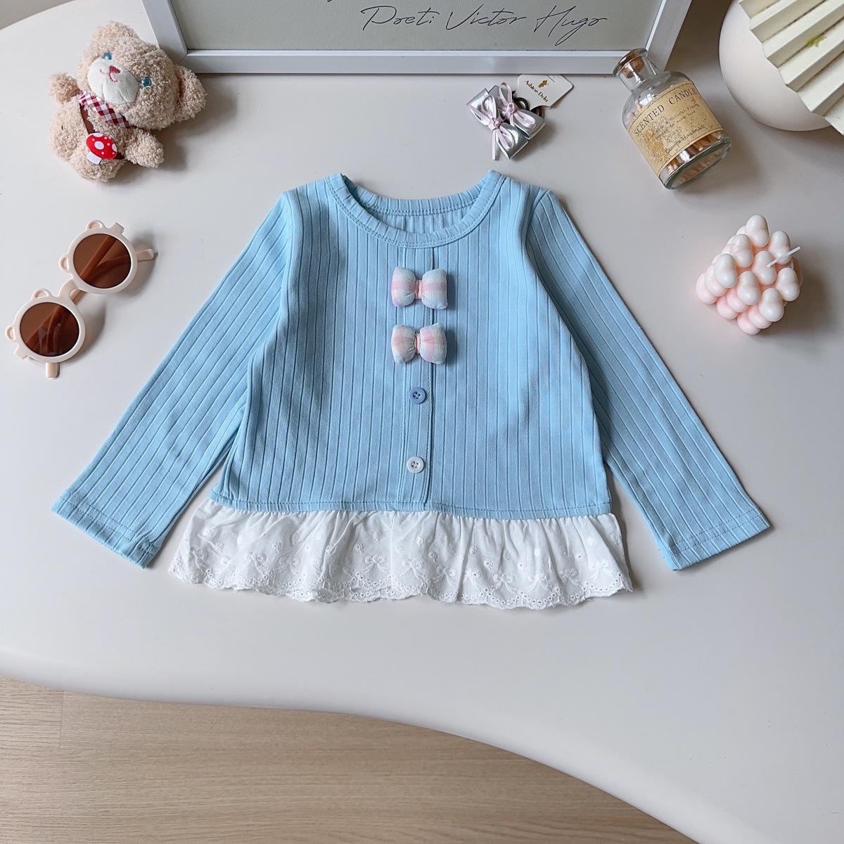 

Girls Korean-Style Long Sleeve Top for Autumn and Spring - Fashionable Baby Base Layer AQB059 Size 130