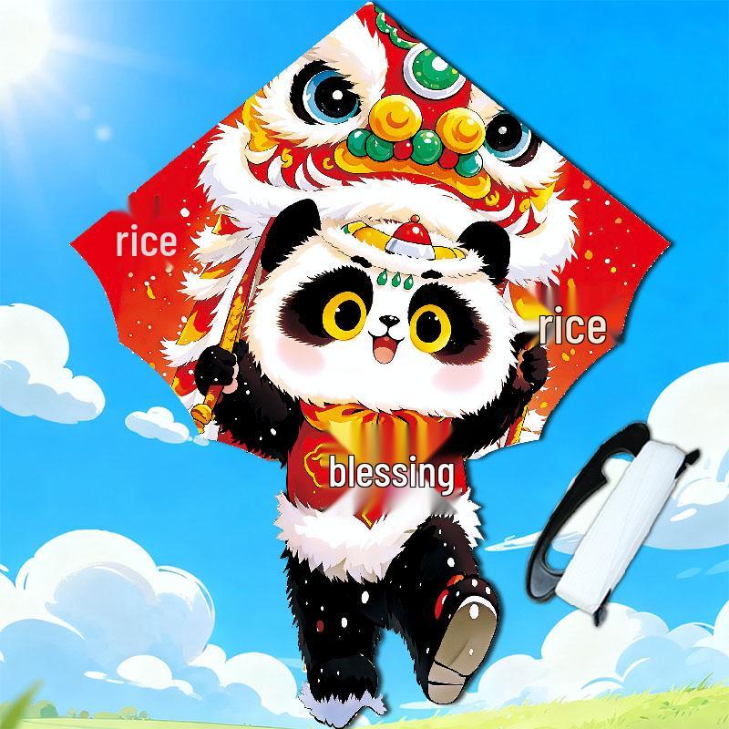 Weifang New Panda Cartoon Lion Dance Kite for Kids