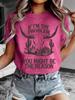 If I'm The Problem Western Graphic Women's Tee - Sassy Cowgirl Casual Top