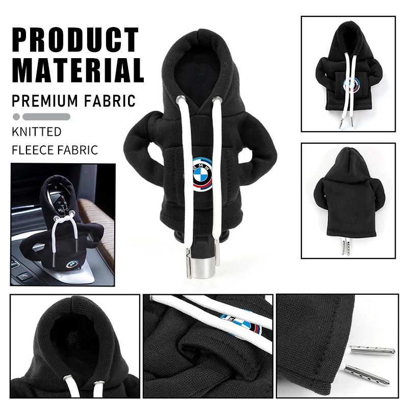 Hoodie Car Gear Shift Knob Cover Gearshift Interior Decor Hoodie For BMW E36 E39 E87 E60 E46 E53 E90 F10 F20 F25 F30 X3 X5 npdf01