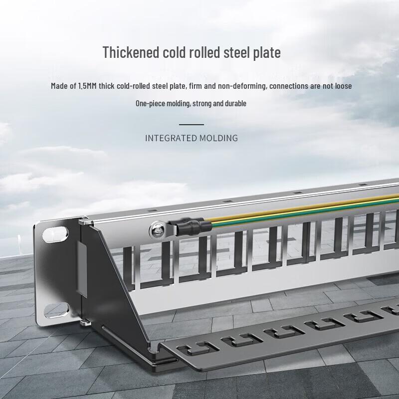 Shengwei WNDF5624 1U 24-Port Cat6 Shielded Rackmount Patch Panel