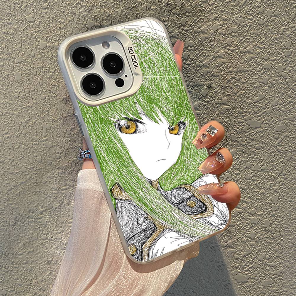

Аніме C-Code Geass-S Срібляста ударостійка задня кришка: Яскравий Тонкий Чохол Для Телефона Для IPhone 17,16,15,14,13,12,11 Pro Max, Plus iphone15pro