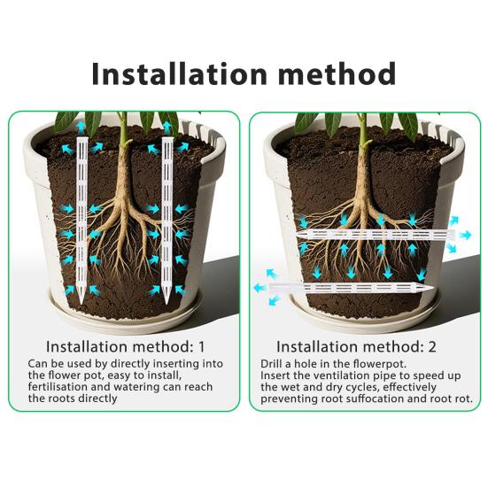 Pflanzenbelüftungsrohre Pflanzgefäßeinsatz Belüftungsrohre Wurzelfäule-Vorbeugungsrohr Verhindert Überwässerung für alle Arten von Blumentöpfen