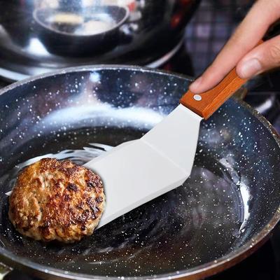 2pcs Stainless Steel Frying Spatula, Pancake Turner, Steak Spatula, Cake Spatula, Kitchen Tool