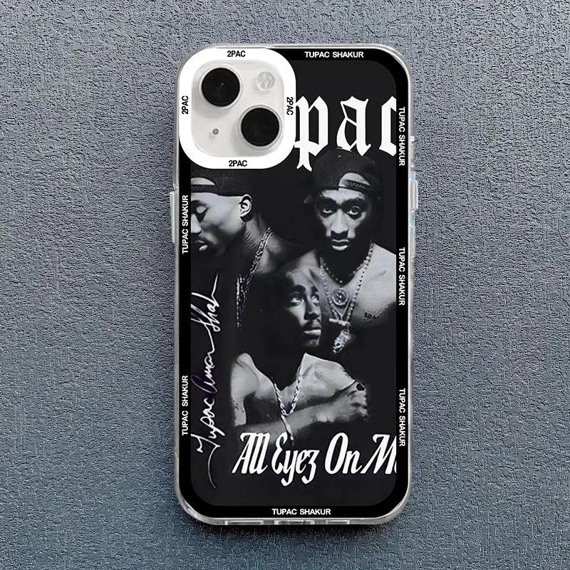 Rapper 2pac Singer Tupac Phone Case for iPhone 17 16 15 14 13 12 11 Pro Max Mini SE 7 8 Plus Air Shockproof Transparent Cover
