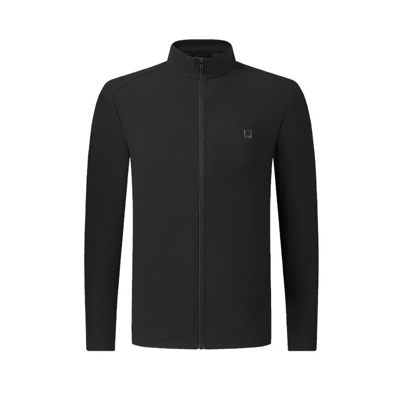 FILA Fitness Fashion Minimalist Classic Sports Training Casual Comfortable Versatile Knitted Jacket Men jackets Deep-Black A11M621504FBK 2XL