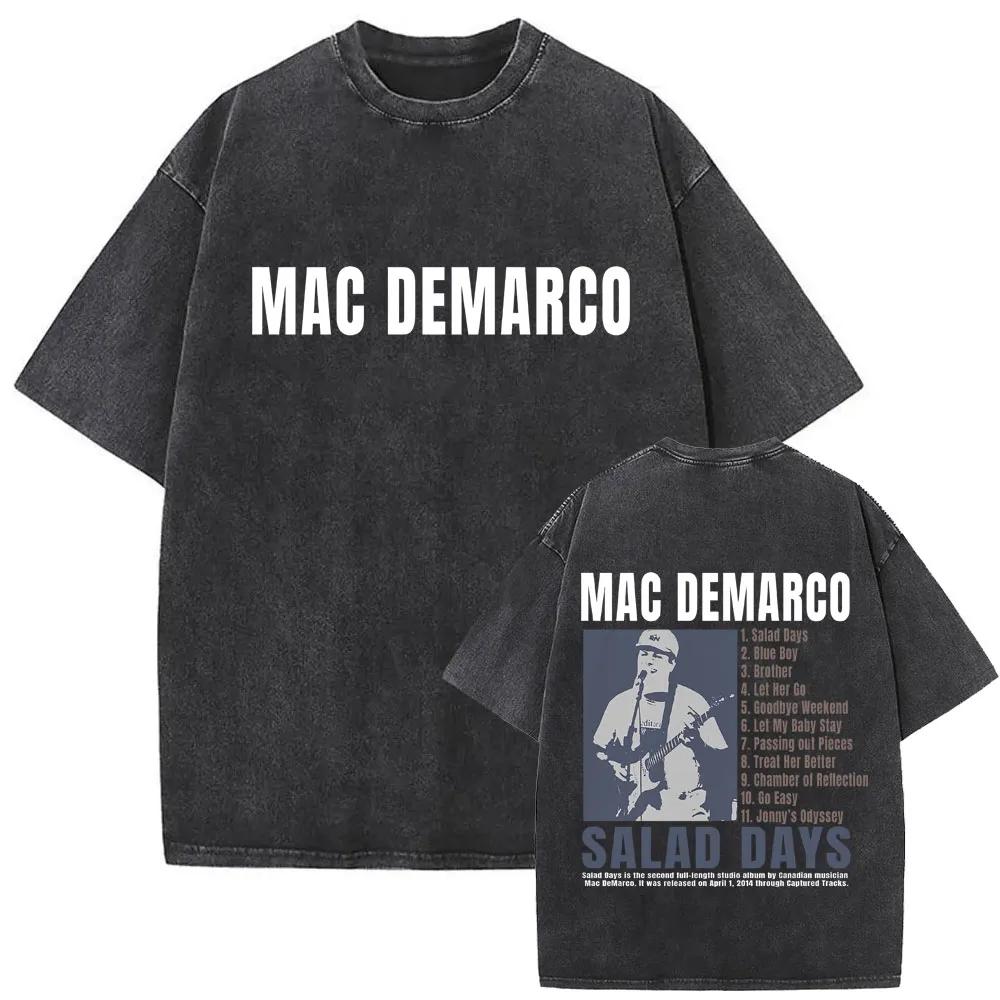 Washed Vintage Mac Demarco Merch T Shirt Men Women Casual Retro Cotton T Shirts Men's Fashion Oversized T-shirts Male Streetwear16