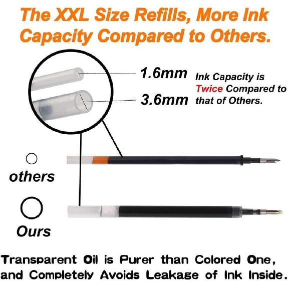 Smart Color Art 45 Pack Black Gel Pens, Retractable Medium Point Gel Ink Pens, Smooth Writing, Comfort Grip, Unisex