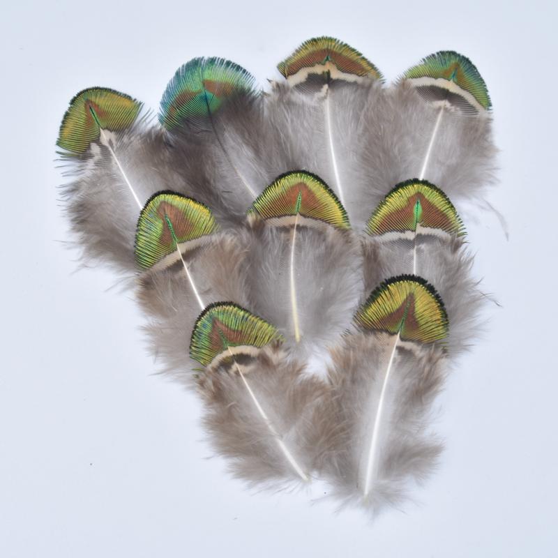 Natural Gold Peacock Feathers for Jewelry Making Creation Crafts 3-7cm DIY Handicraft Accessories Small Feather Carnaval Plumes