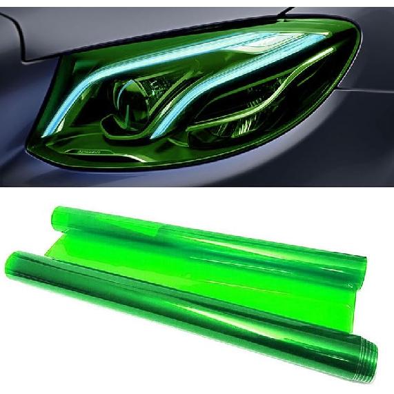Car Taillight Headlight Fog Light Light Self-Adhesive Tint Film, 12×48 Inches Vinyl Protector Color Shiny Sticker Film, Auto Modification Cover For