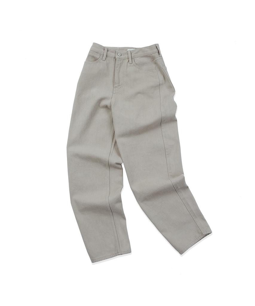 COTTON BELL Cotton Tapered Pants - Beige