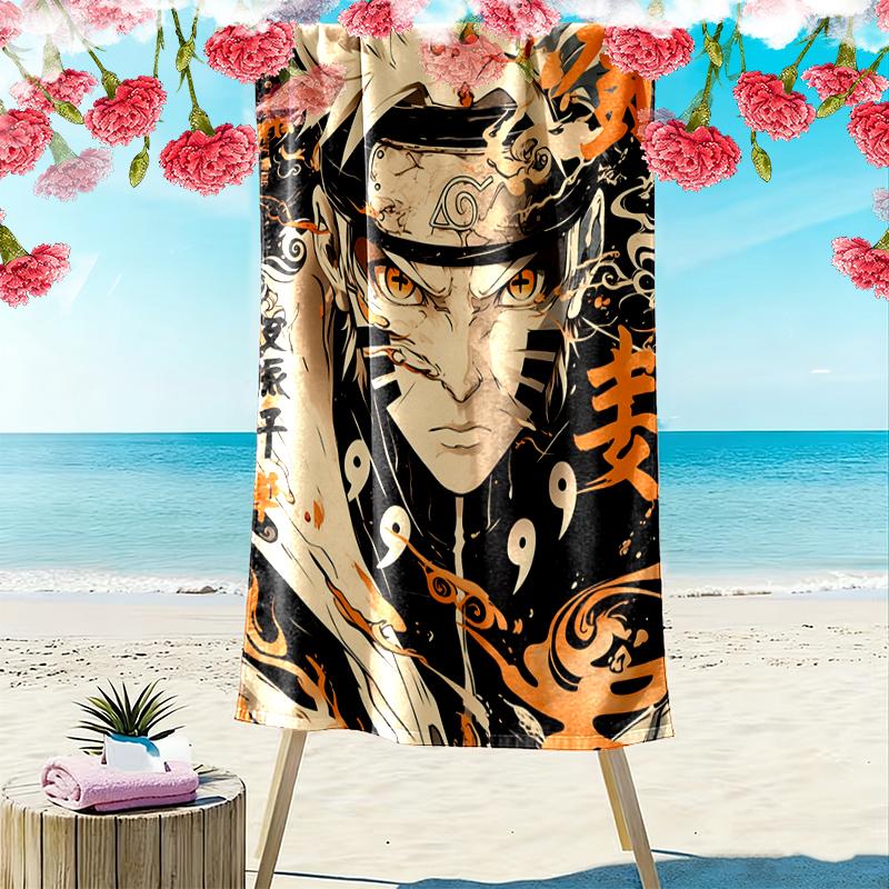 1pc naruto Beach Towel, Multi-functional Beach Towel for Outdoor Activities Beach Swimming and Travel