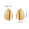 Creative Gold Plated Stainless Steel Round Geometric Earrings for Women Statement Geometric Studs Fashion Jewelry Waterproof