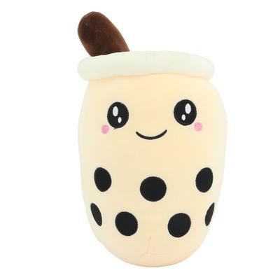 Süßes Stoff-Milchteetassen-Kissen Weiche Baumwolle Bubble-Milchtee-Plüsch Kuschelpuppen-Spielzeug für Zuhause
