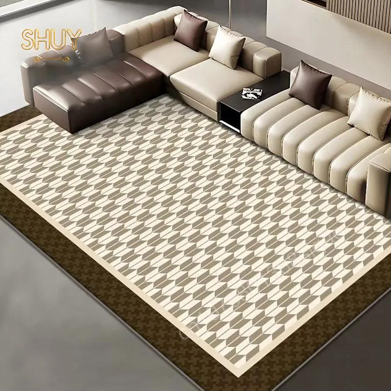 Nordic Style Black and White Carpet Large Area Living Room Decoration Luxury Home Decor Carpets Sofa Table Non-slip Custom Rug